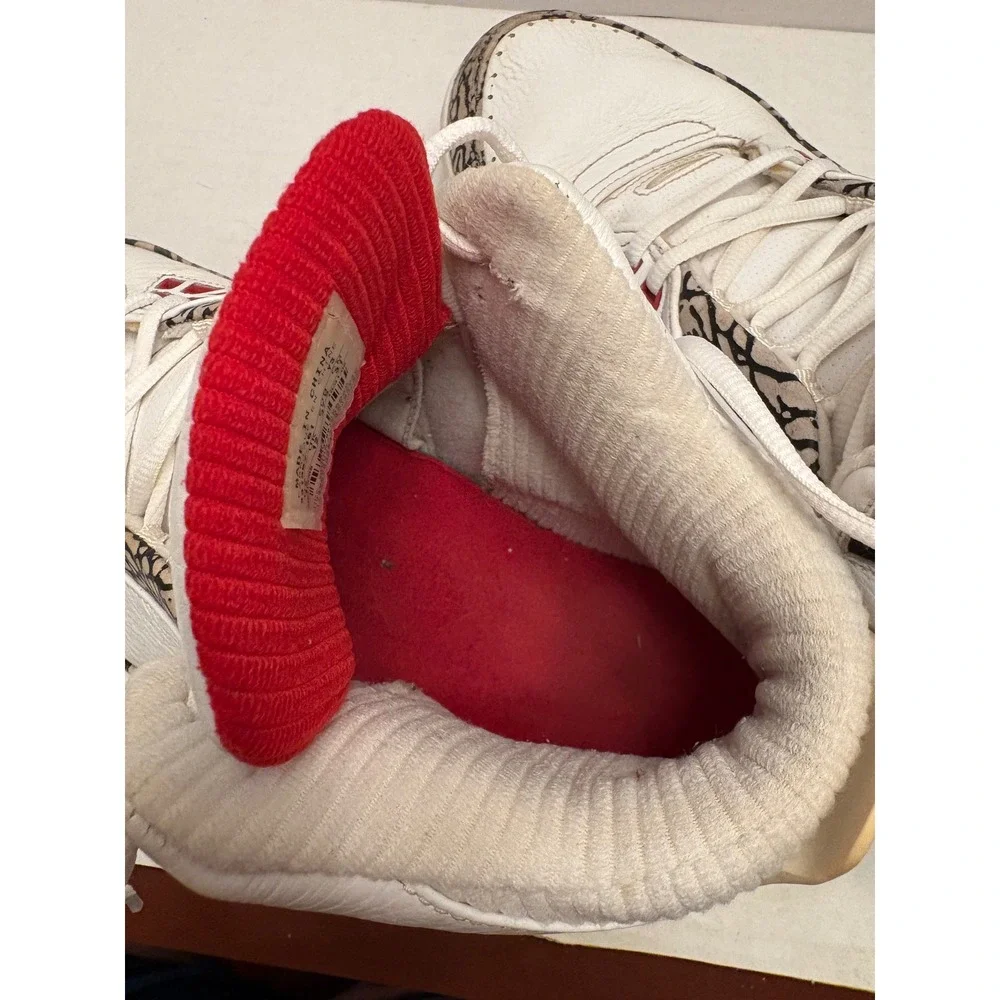Jordan 2.5 Team 5/8 White Cement Red Elephant Print 331987-161 Mens 13